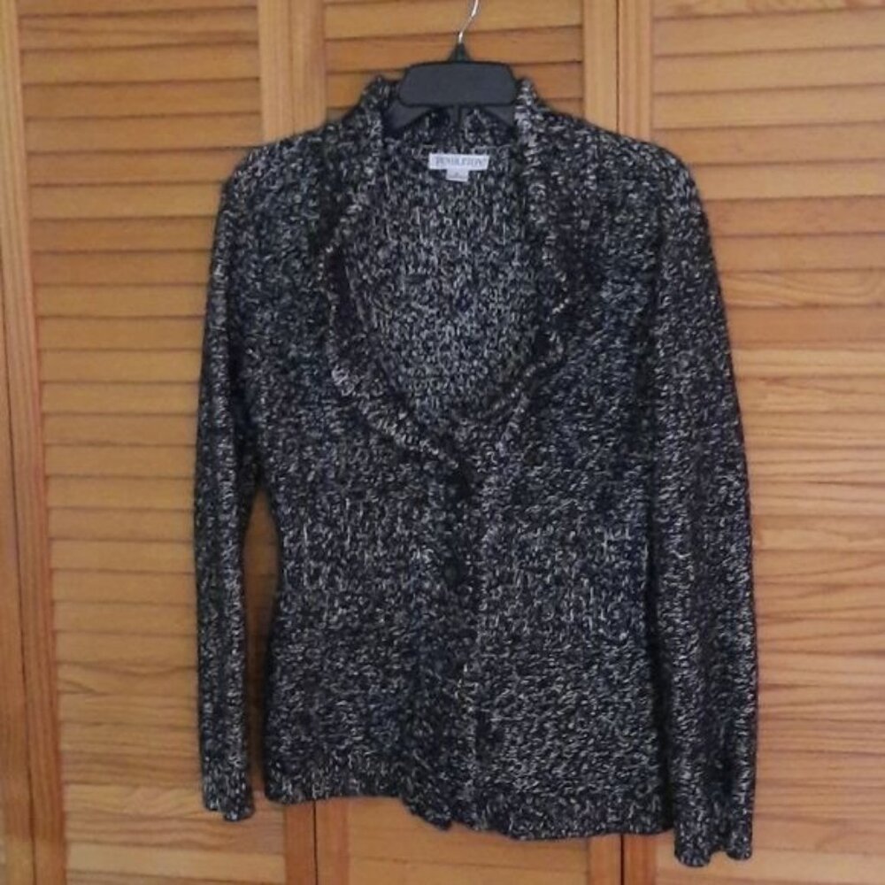 Pendleton Ruffle Collar Wool Blend Cardigan Size XL